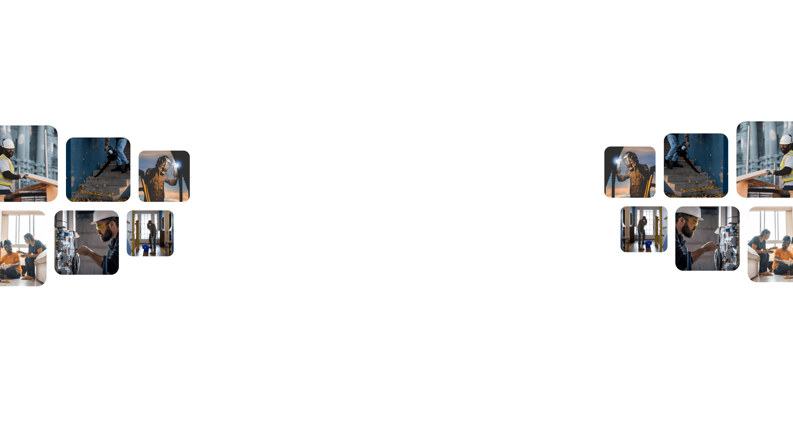 Professionals collage background